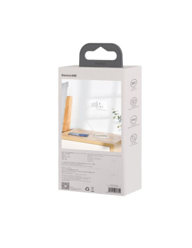 BASEUS cableUSB Typ C 2,4A Simple Wisdom TZCATZJ-02 1,5 m blanc 2 pcs