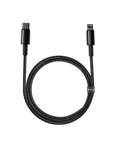 Câble BASEUS Type C vers Lightning PD 20W Tungsten Gold CATLWJ-01 1 m noir