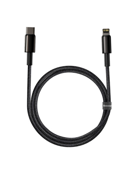 Câble BASEUS Type C vers Lightning PD 20W Tungsten Gold CATLWJ-01 1 m noir
