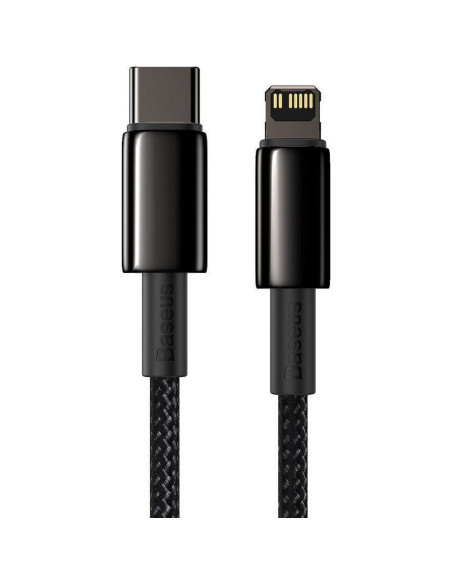 Câble BASEUS Type C vers Lightning PD 20W Tungsten Gold CATLWJ-01 2 m noir