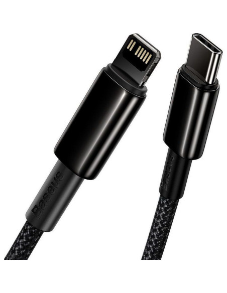 Câble BASEUS Type C vers Lightning PD 20W Tungsten Gold CATLWJ-01 2 m noir