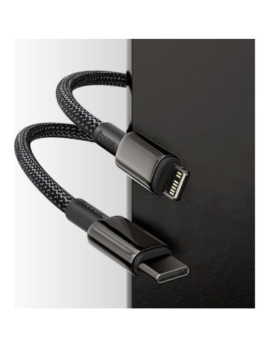 Câble BASEUS Type C vers Lightning PD 20W Tungsten Gold CATLWJ-01 2 m noir