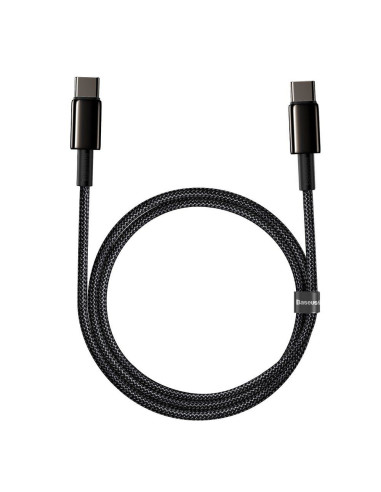 Câble BASEUS Type C vers Type C PD 5A 100W Tungstène CATWJ-01 1 m noir