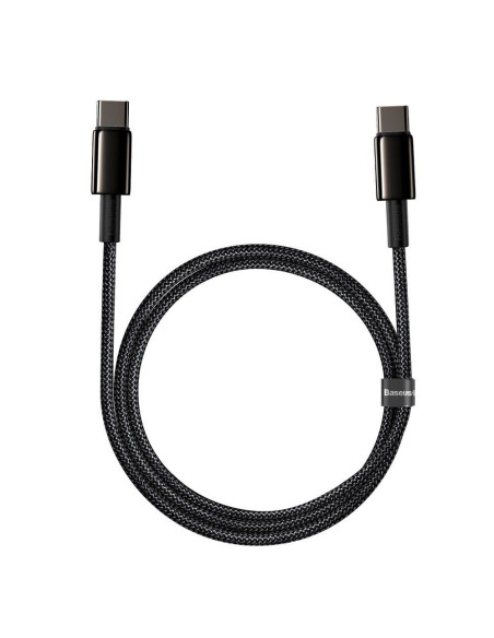 Câble BASEUS Type C vers Type C PD 5A 100W Tungstène CATWJ-01 1 m noir