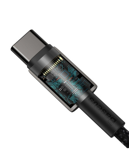 Câble BASEUS Type C vers Type C PD 5A 100W Tungstène CATWJ-01 1 m noir