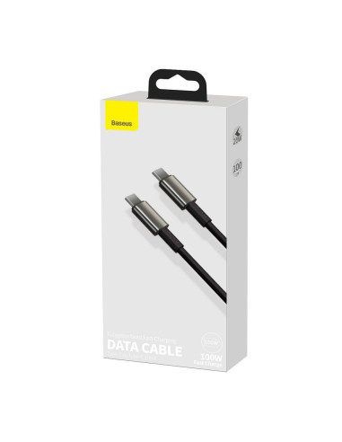 Câble BASEUS Type C vers Type C PD 5A 100W Tungstène CATWJ-01 1 m noir