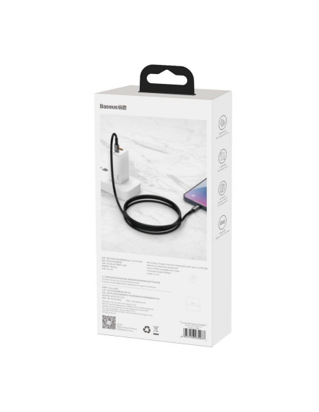 Câble BASEUS Type C vers Type C PD 5A 100W Tungstène CATWJ-01 1 m noir