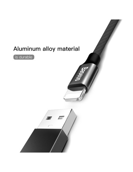 BASEUS Câble USB A vers Lightning 2A Yvien CALYW-A01 1,8 m noir