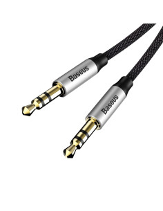 BASEUS AUX Yiven 3.5 mm câble M30 1 metre argent-noir CAM30-BS1 2