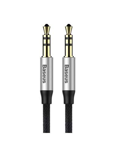 BASEUS AUX Yiven 3,5 mm câble M30 1,5 metre argent-noir CAM30-CS1