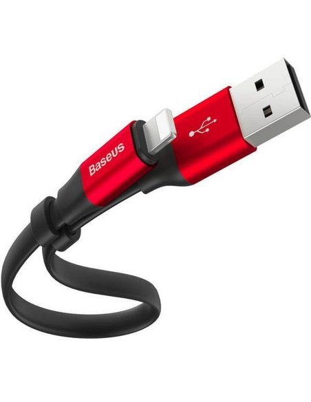 BASEUS Câble USB A vers Lightning 2A Nimble CALMBJ-B91 0,23 m noir et rouge