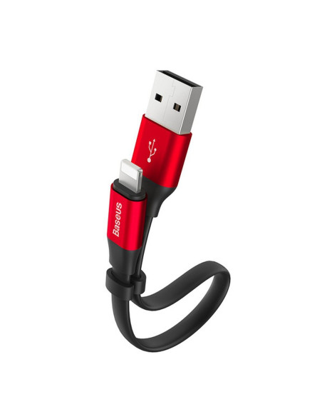 BASEUS Câble USB A vers Lightning 2A Nimble CALMBJ-B91 0,23 m noir et rouge