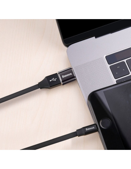 Adaptateur BASEUS OTG USB to Typ-C 2,4A noir