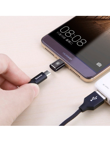 Adaptateur BASEUS MicroUSB pour Typ-C NOIR