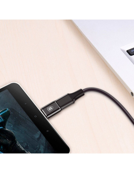 Adaptateur BASEUS MicroUSB pour Typ-C NOIR