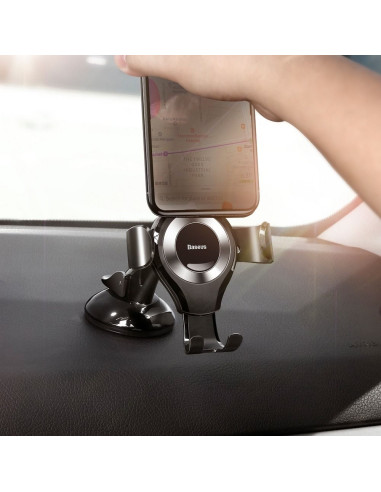 Support voiture BASEUS Osculum Type Gravity noir - argent