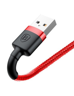 BASEUS Câble USB A vers Lightning 2,4A Cafule CALKLF-B09 1m rouge noir 2