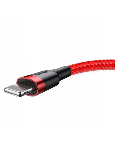 BASEUS Câble USB A vers Lightning 2,4A Cafule CALKLF-B09 1m rouge noir