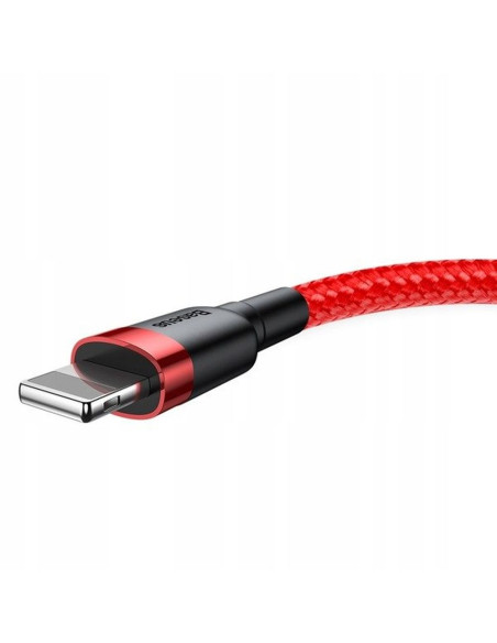 BASEUS Câble USB A vers Lightning 2,4A Cafule CALKLF-B09 1m rouge noir