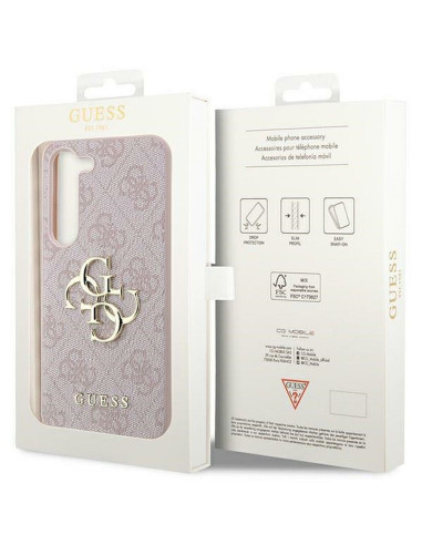 Coque GUESS pour SAMSUNG A35 GUHCSA354GMGPI (4G Big Metal Logo) rose