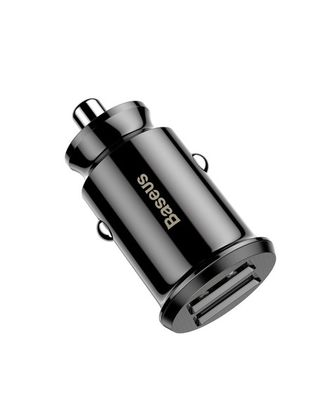 Chargeur voiture BASEUS Grain Dual-USB 3.1 A - noir