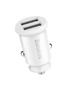 Chargeur voiture BASEUS Grain Dual-USB 3.1A blanc