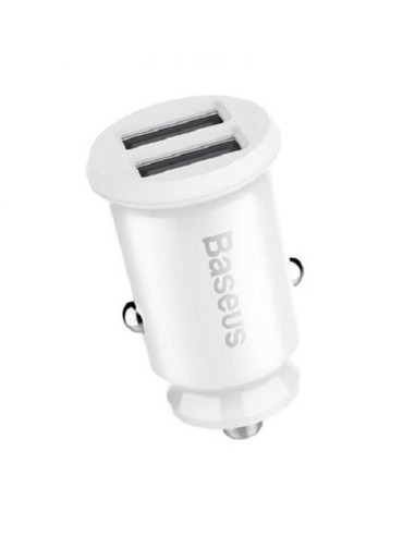 Chargeur voiture BASEUS Grain Dual-USB 3.1A blanc