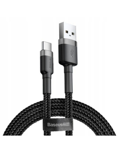 BASEUS Câble USB A vers Type C QC3.0 3A Cafule CATKLF-DG1 0.5 m noir gris