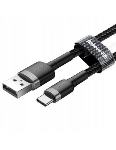 BASEUS Câble USB A vers Type C QC3.0 3A Cafule CATKLF-DG1 0.5 m noir gris