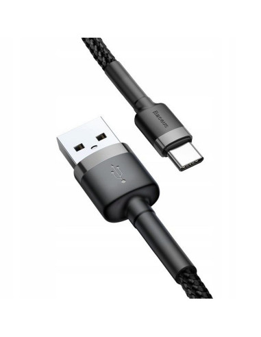 BASEUS Câble USB A vers Type C QC3.0 3A Cafule CATKLF-DG1 0.5 m noir gris