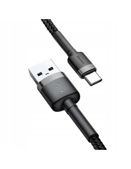 BASEUS Câble USB A vers Type C QC3.0 3A Cafule CATKLF-DG1 0.5 m noir gris