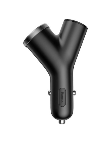 Chargeur voiture BASEUS Y type 2xUSB + prise allume-cigare NOIR CCALL-YX01/BSC-C16N