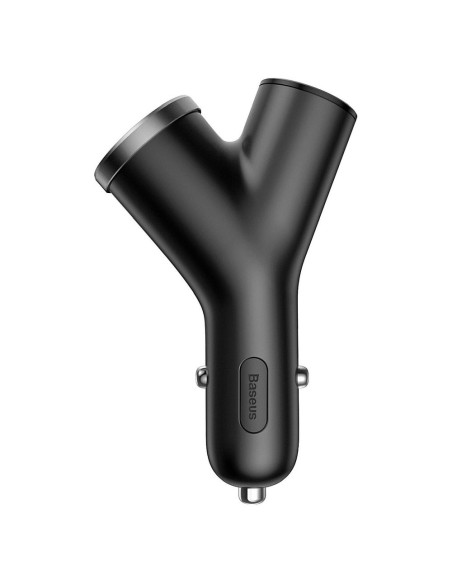 Chargeur voiture BASEUS Y type 2xUSB + prise allume-cigare NOIR CCALL-YX01/BSC-C16N