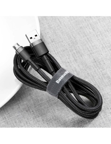 Câble BASEUS Cafule Micro USB 2,4A 1 metre gris-noir