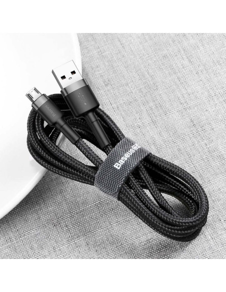 Câble BASEUS Cafule Micro USB 2,4A 1 metre gris-noir
