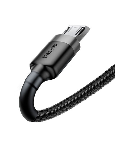 Câble BASEUS Cafule Micro USB 2,4A 1 metre gris-noir