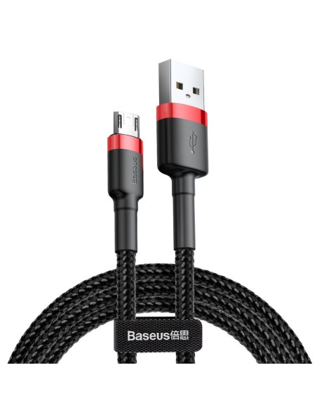 Câble BASEUS Cafule Micro USB 2,4A 1 metre rouge-noir