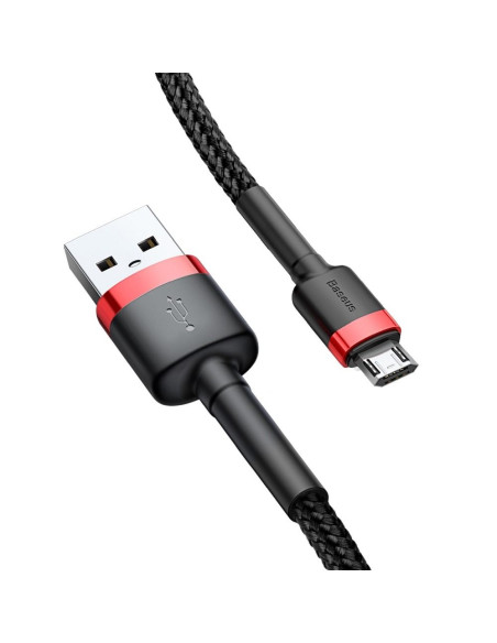 Câble BASEUS Cafule Micro USB 2,4A 1 metre rouge-noir
