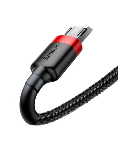 Câble BASEUS Cafule Micro USB 2,4A 1 metre rouge-noir