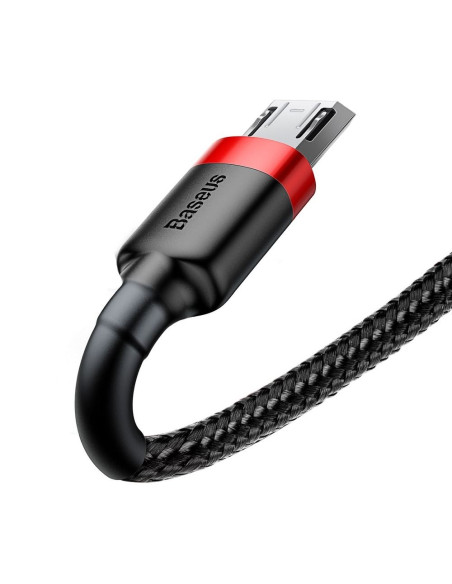 Câble BASEUS Cafule Micro USB 2,4A 1 metre rouge-noir