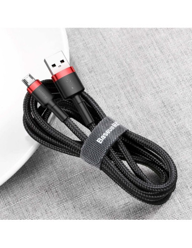 Câble BASEUS Cafule Micro USB 2,4A 1 metre rouge-noir