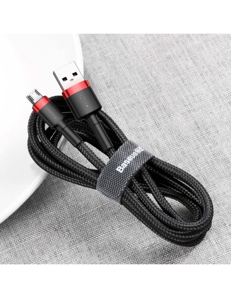 Câble BASEUS Cafule Micro USB 2,4A 1 metre rouge-noir