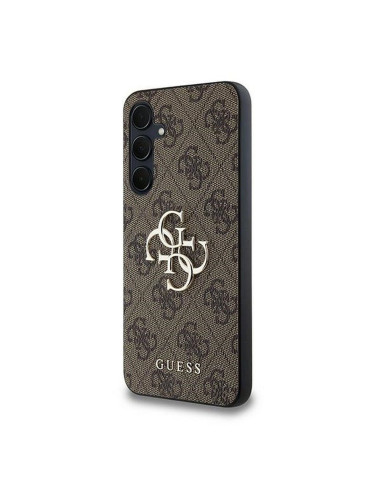 Coque GUESS pour SAMSUNG A35 GUHCSA354GMGBR (PU Big 4G Metal Logo) marron