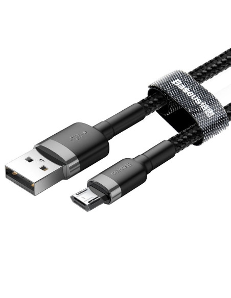 Câble BASEUS Cafule Micro USB 1,5A 2 metres gris-noir