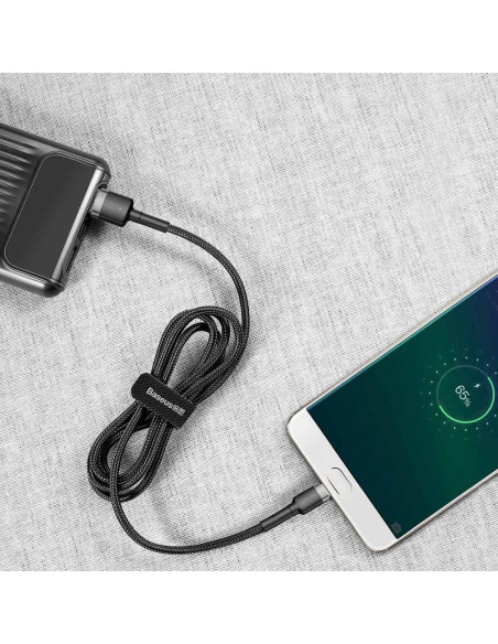 Câble BASEUS Cafule Micro USB 1,5A 2 metres gris-noir