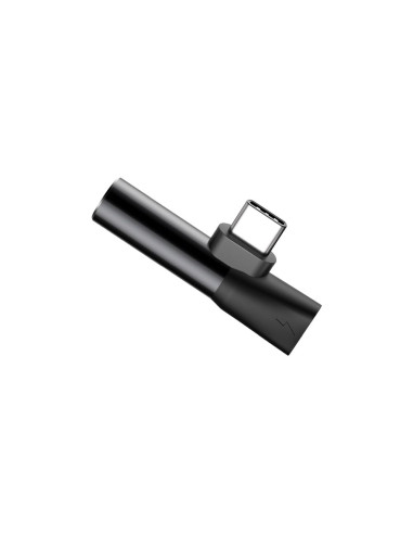 BASEUS Adaptateur 2-en-1 Type C (mâle) vers Jack 3.5mm (femelle) + Type C (femelle) CATL41-01 noir