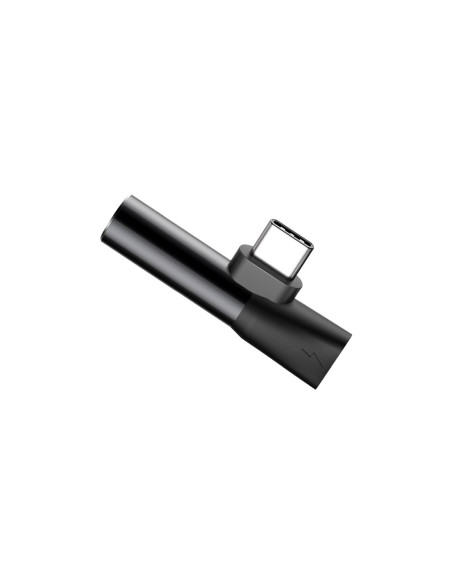 BASEUS Adaptateur 2-en-1 Type C (mâle) vers Jack 3.5mm (femelle) + Type C (femelle) CATL41-01 noir
