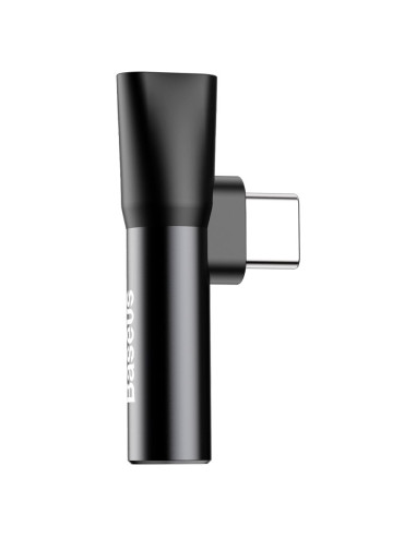 BASEUS Adaptateur 2-en-1 Type C (mâle) vers Jack 3.5mm (femelle) + Type C (femelle) CATL41-01 noir
