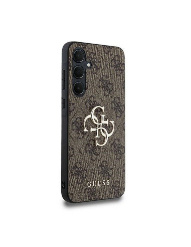 Coque GUESS pour SAMSUNG A35 GUHCSA354GMGBR (PU Big 4G Metal Logo) marron