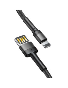 Câble BASEUS Cafule compatible avec for iPhone 2,4A 1 metre gris-noir 2